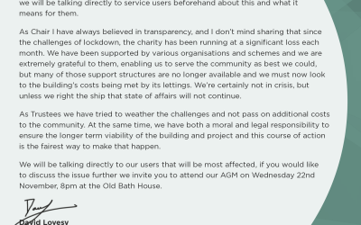 Statement from the Chair of Trustees